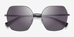 Ralph RA4138 Black MetalSunglass Frames from EyeBuyDirect, Closed View