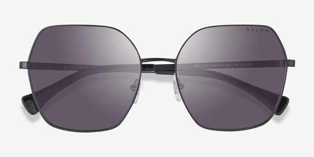 Ralph RA4138 Black MetalSunglass Frames from EyeBuyDirect, Closed View