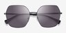 Ralph RA4138 Black MetalSunglass Frames from EyeBuyDirect, Closed View