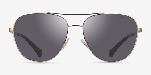 Ralph RA4139 Gold MetalSunglass Frames from EyeBuyDirect, Front View
