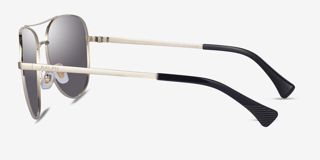 Ralph RA4139 Gold MetalSunglass Frames from EyeBuyDirect, Side View