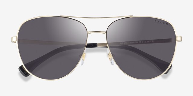 Ralph RA4139 Gold MetalSunglass Frames from EyeBuyDirect, Closed View