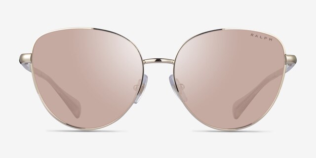 Ralph RA4144 Gold MetalSunglass Frames from EyeBuyDirect, Front View