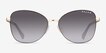 Ralph RA4147 Black Gold MetalSunglass Frames from EyeBuyDirect, Front View