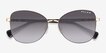 Ralph RA4147 Black Gold MetalSunglass Frames from EyeBuyDirect, Closed View