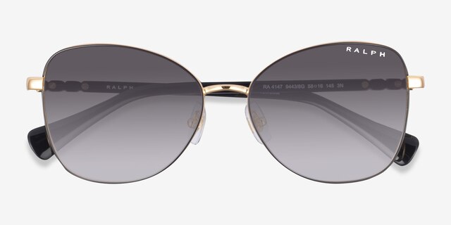 Ralph RA4147 Black Gold MétalSoleil de Lunette de vue d'EyeBuyDirect, Vue Rapprochée