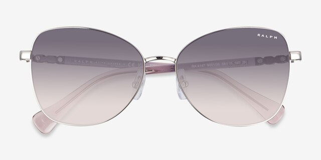 Ralph RA4147 Silver MetalSunglass Frames from EyeBuyDirect, Closed View