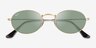 Ray-Ban RB3547 Gold MetalSunglass Frames from EyeBuyDirect, Closed View