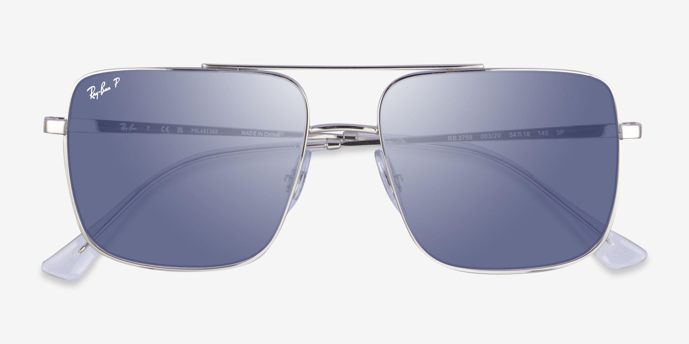 Ray-Ban RB3758 - Aviator Silver Frame Prescription Sunglasses