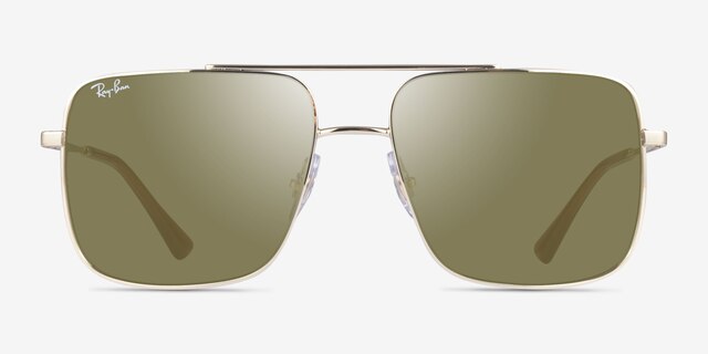 Ray-Ban RB3758 Doré MétalSoleil de Lunette de vue d'EyeBuyDirect, Vue de Face
