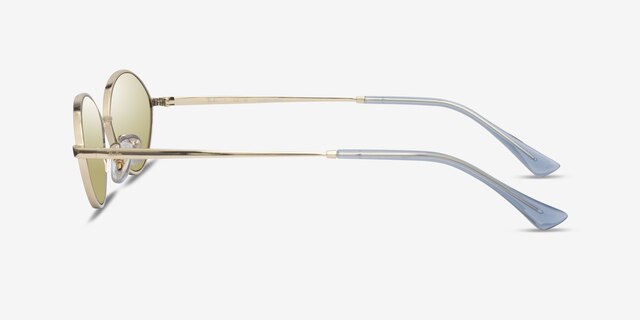 Ray-Ban RB3757 Gold MetalSunglass Frames from EyeBuyDirect, Side View