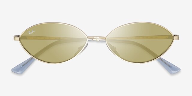 Ray-Ban RB3757 Gold MetalSunglass Frames from EyeBuyDirect, Closed View