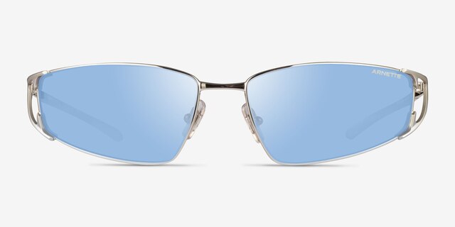 ARNETTE The Junction Silver MetalSunglass Frames from EyeBuyDirect, Front View