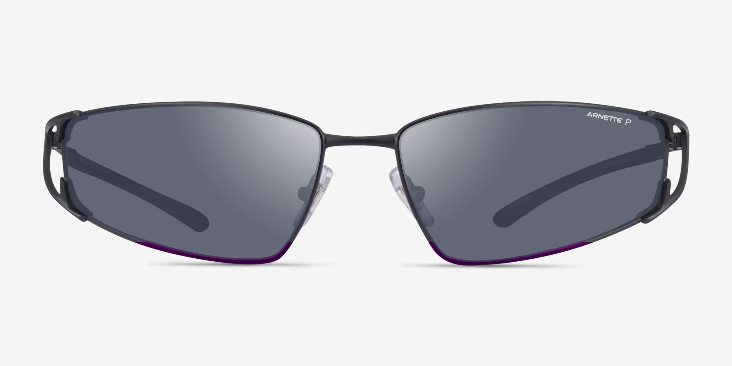 ARNETTE The Junction - Rectangle Black Frame Sunglasses For Men