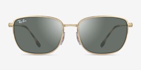 Ray-Ban RB3705 Doré Métal Soleil de Lunette de vue d'EyeBuyDirect, Vue de Face