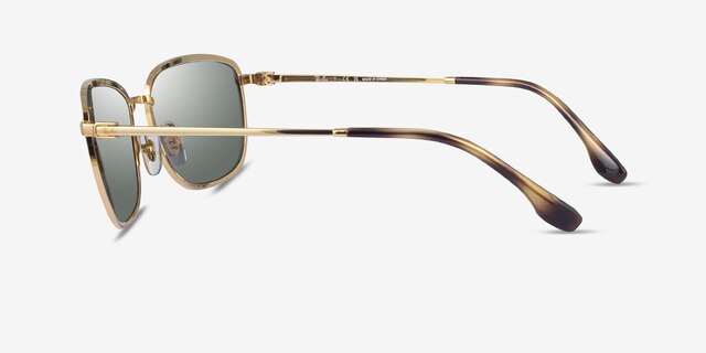 Ray-Ban RB3705 Gold MetalSunglass Frames from EyeBuyDirect, Side View
