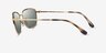 Ray-Ban RB3705 Gold MetalSunglass Frames from EyeBuyDirect, Side View