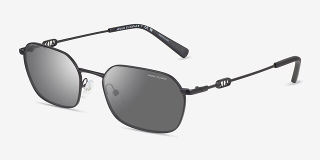 Armani Exchange AX2056S Matte Black MetalSunglass Frames from EyeBuyDirect, Angle View