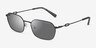 Armani Exchange AX2056S Matte Black MetalSunglass Frames from EyeBuyDirect, Angle View