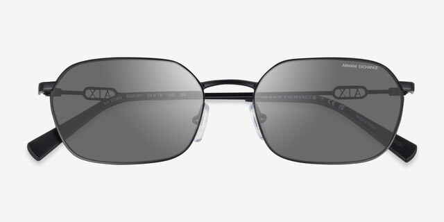 Armani Exchange AX2056S Matte Black MetalSunglass Frames from EyeBuyDirect, Closed View