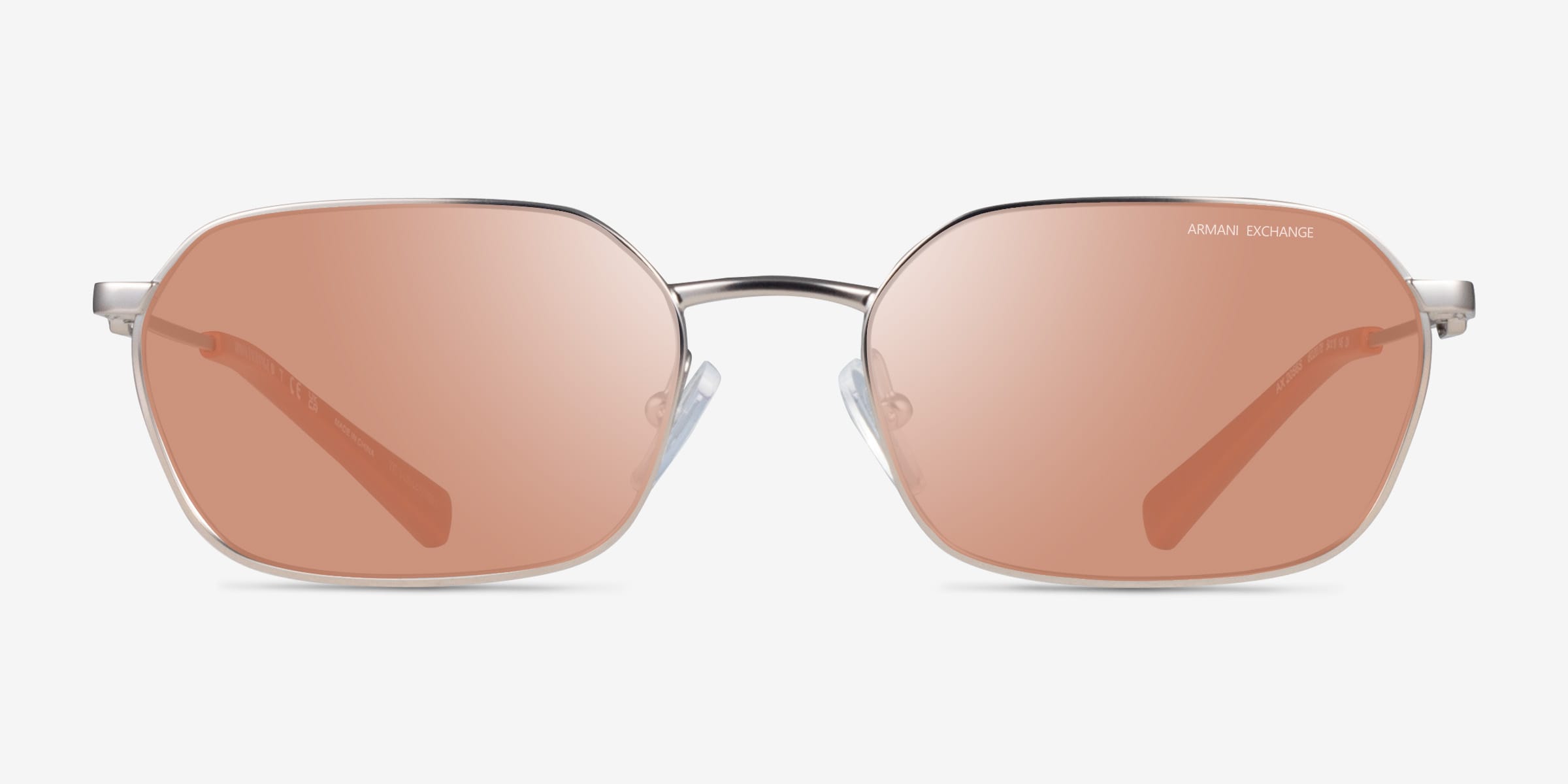 Armani Exchange AX2056S - Geometric Matte Silver Frame