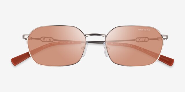 Armani Exchange AX2056S Matte Silver MetalSunglass Frames from EyeBuyDirect, Closed View
