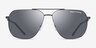 Armani Exchange AX2057S Matte Black MetalSunglass Frames from EyeBuyDirect, Front View