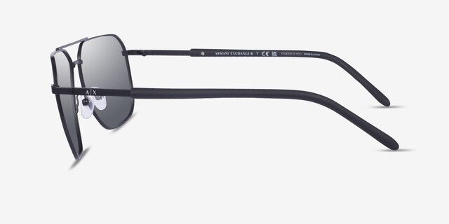 Armani Exchange AX2057S Matte Black MetalSunglass Frames from EyeBuyDirect, Side View