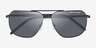 Armani Exchange AX2057S Matte Black MetalSunglass Frames from EyeBuyDirect, Closed View