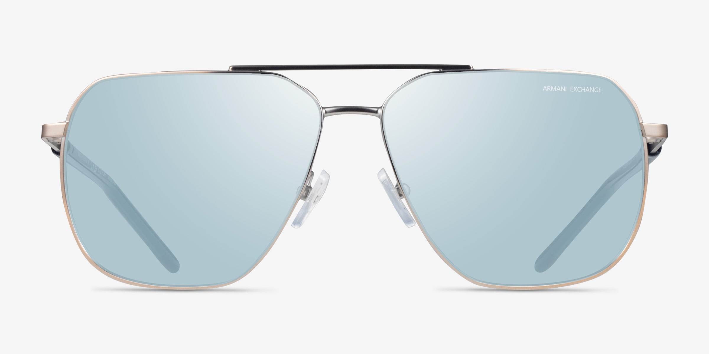 Armani Exchange AX2057S - Aviator Matte Silver Frame Prescription