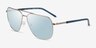 Armani Exchange AX2057S Matte Silver MetalSunglass Frames from EyeBuyDirect, Angle View
