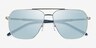 Armani Exchange AX2057S Matte Silver MetalSunglass Frames from EyeBuyDirect, Closed View