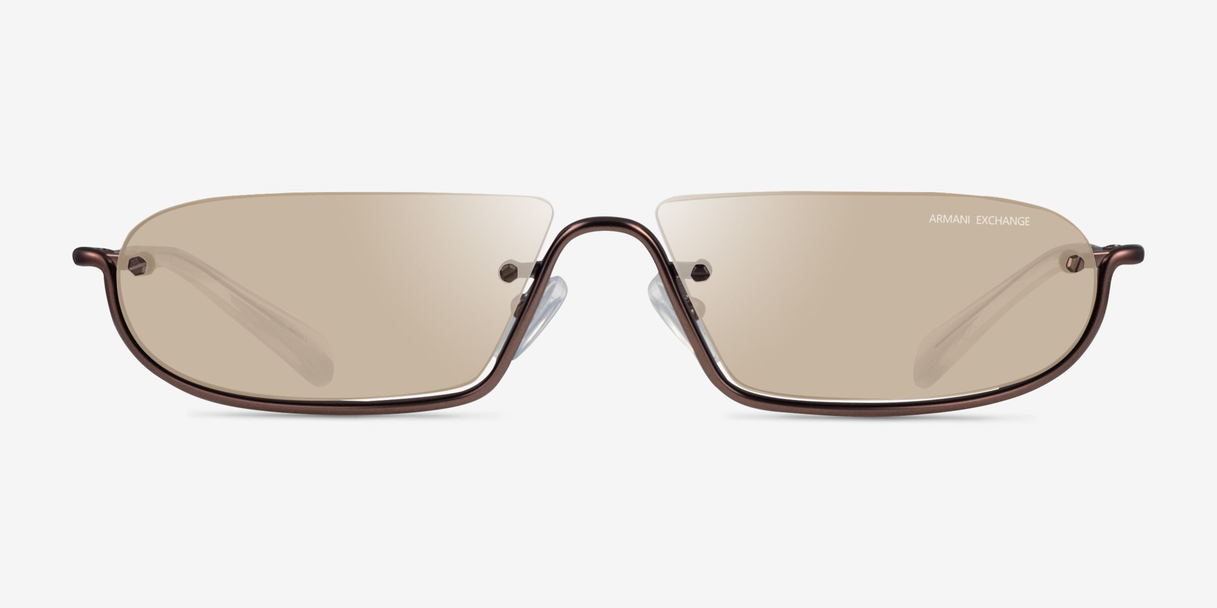 Armani Exchange AX2058S - Geometric Matte Bronze Frame