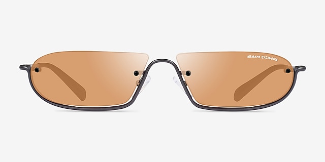 Armani Exchange AX2058S Matte Black MetalSunglass Frames from EyeBuyDirect, Front View