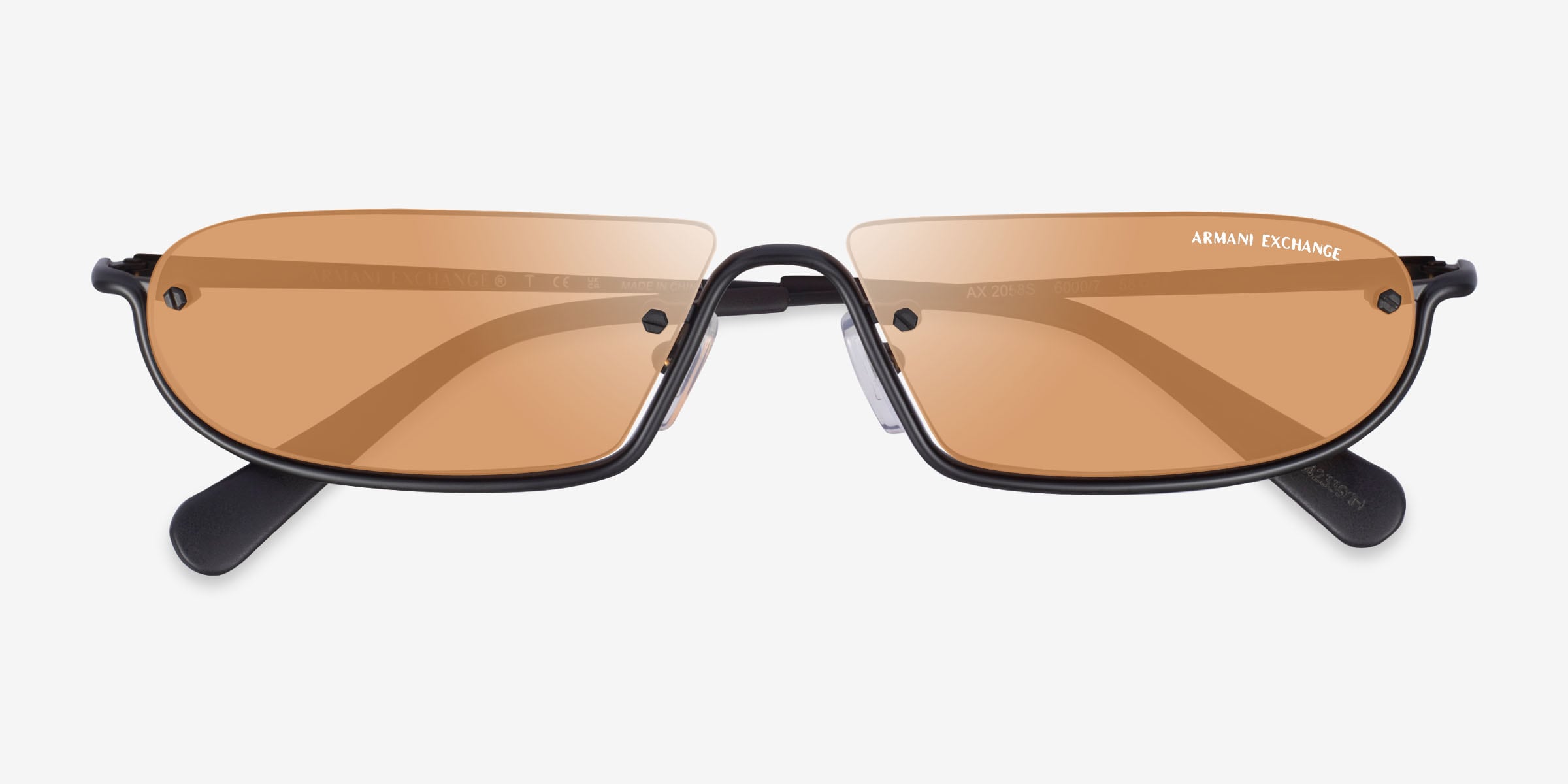 Armani Exchange AX2058S - Geometric Matte Black Frame Prescription