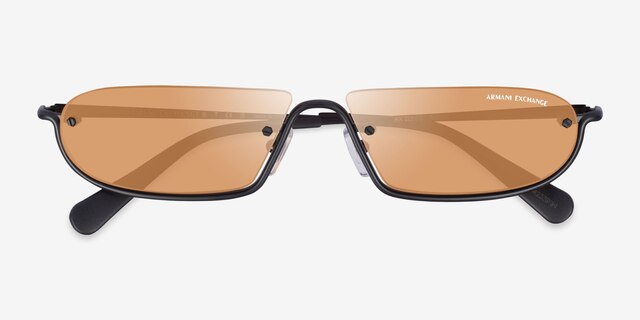 Armani Exchange AX2058S Matte Black MetalSunglass Frames from EyeBuyDirect, Closed View