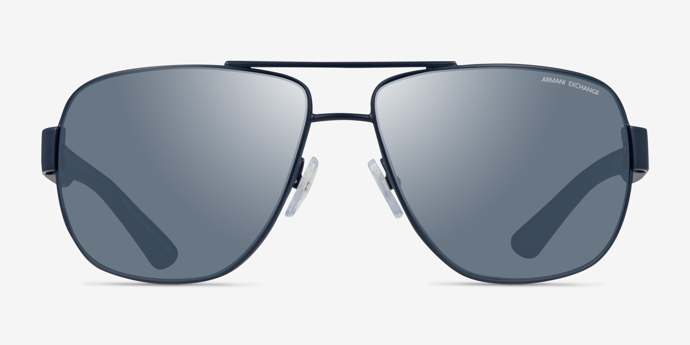 Armani Exchange AX2012S - Aviator Matte Blue Frame Sunglasses For
