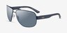 Armani Exchange AX2012S Matte Blue MetalSunglass Frames from EyeBuyDirect, Angle View