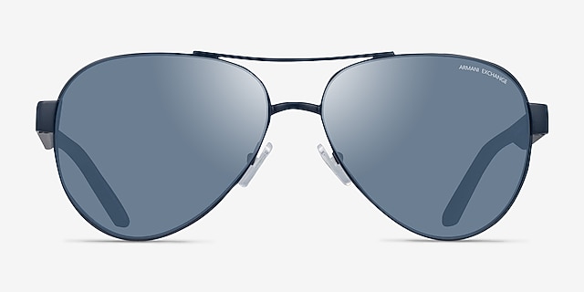 Armani Exchange AX2034S Matte Blue MetalSunglass Frames from EyeBuyDirect, Front View