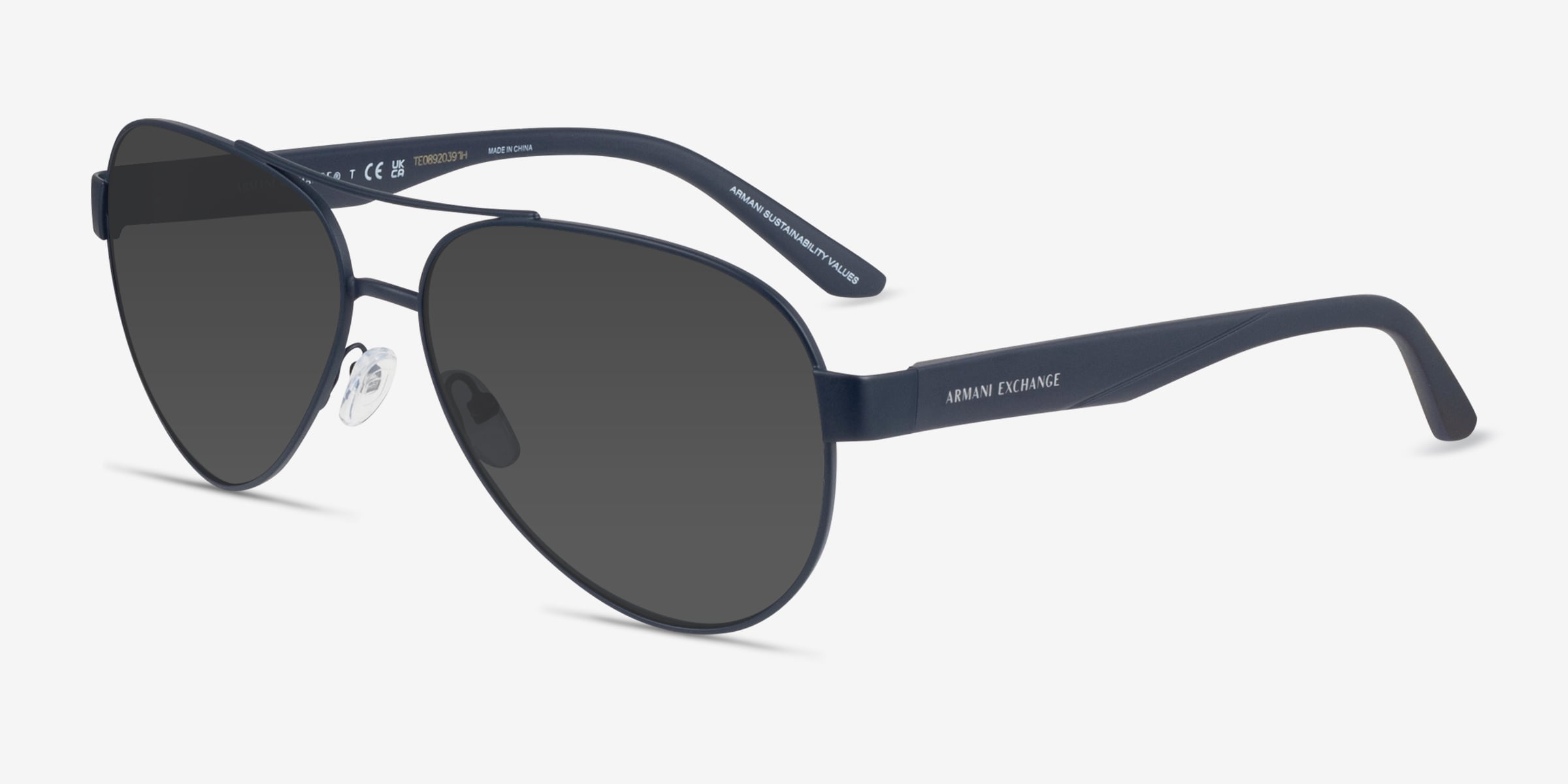 Armani Exchange AX2034S - Aviator Matte Blue Frame 