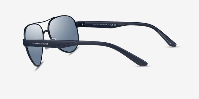 Armani Exchange AX2034S Matte Blue MetalSunglass Frames from EyeBuyDirect, Side View