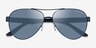 Armani Exchange AX2034S Matte Blue MetalSunglass Frames from EyeBuyDirect, Closed View