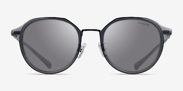 Coach HC7183 CBZ97 Satin Black MétalSoleil de Lunette de vue d'EyeBuyDirect, Vue de Face