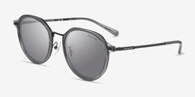 Coach HC7183 CBZ97 Satin Black Métal Soleil de Lunette de vue d'EyeBuyDirect, Vue d'Angle