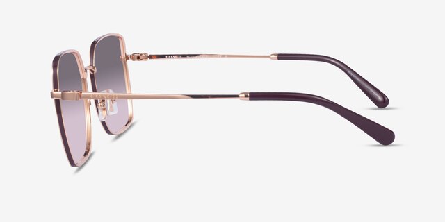 Coach HC7184D CBZ51 Shiny Rose Gold Bordeaux MetalSunglass Frames from EyeBuyDirect, Side View
