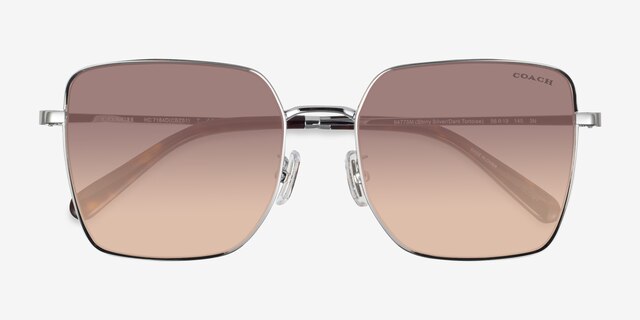 Coach HC7184D CBZ51 Shiny Silver MetalSunglass Frames from EyeBuyDirect, Closed View