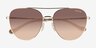 Coach HC7182 CBZ89 Shiny Light Gold MétalSoleil de Lunette de vue d'EyeBuyDirect, Vue Rapprochée