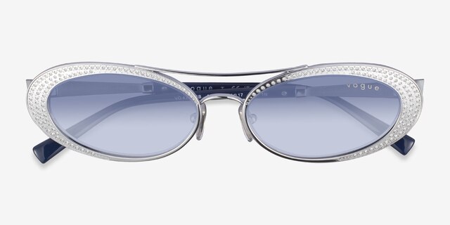 Vogue Eyewear VO4348SB Silver MetalSunglass Frames from EyeBuyDirect, Closed View