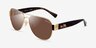 Coach HC7059 L138 Gold Dark Tortoise MetalSunglass Frames from EyeBuyDirect, Angle View