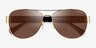 Coach HC7059 L138 Gold Dark Tortoise MetalSunglass Frames from EyeBuyDirect, Closed View